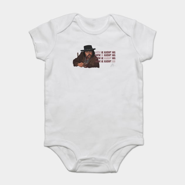 LANCER: "Maybe He Already Has" Line Baby Bodysuit by 51Deesigns